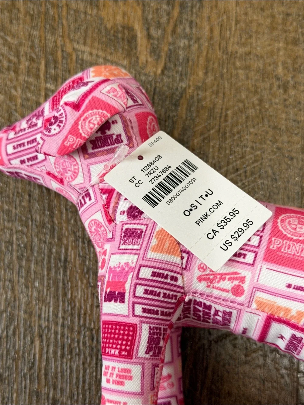 Victoria's Secret Pink Logo Fleece Throw Blanket & One Mini Dog. New!